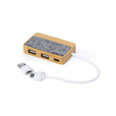 USB-hubb Barney, Grå – Makito (2)