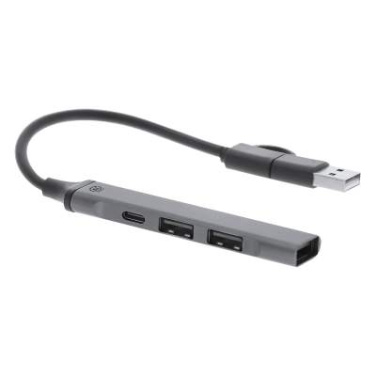 USB-hubb Konery, Silver – Makito (2)