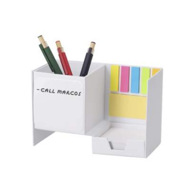 Anteckningsblock Pennhållare Whiteboard Persut, Vit – Makito (2)