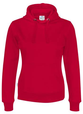 Hood Lady – huvtröja, Röd – Cottover (1)