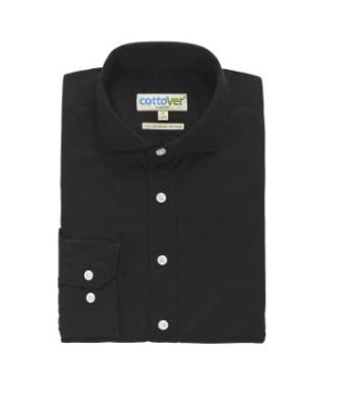 Twill Slim Fit Man – skjorta, Svart – Cottover (3)