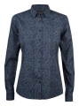 IB37 Poplin Woman – skjorta, Marinblåblå blommig