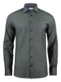 PB142 Oxford Stretch Slim Fit – skjorta (herr), Grön