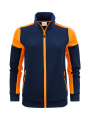 Prime Sweater – tröja med hel dragkedja (dam), Marinblåblå/Neon Orange