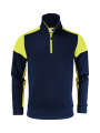 Prime Half Zip – tröja (unisex), Marinblåblå/Neongul