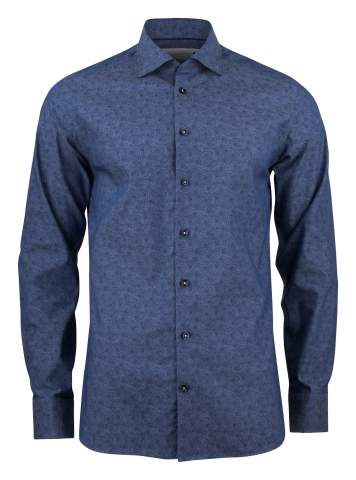PB143 Twill Regular Fit – skjorta (herr), Indigoblå paisley - J.Harvest & Frost (1)