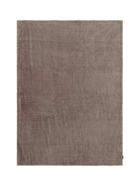 Plaid Jaquard – fleece, Nougat – Kosta Linnewäfveri (3)
