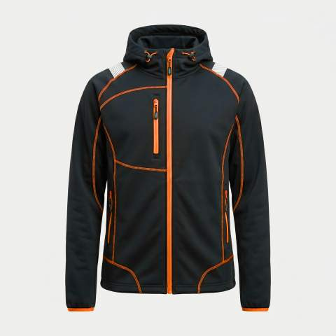 5150 Vision – huvtröja, svart/orange – Jobman (1)