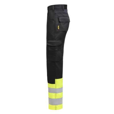 2417 Service Stretch Hi-vis – byxor, Svart/Gul – Jobman (2)