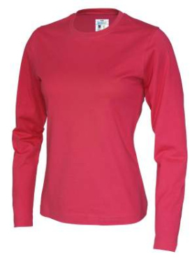 Long Sleeve Lady – T-shirt, Röd – Cottover (2)