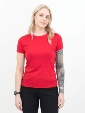 Run – T-shirt (dam), Röd – Printer RED (2)