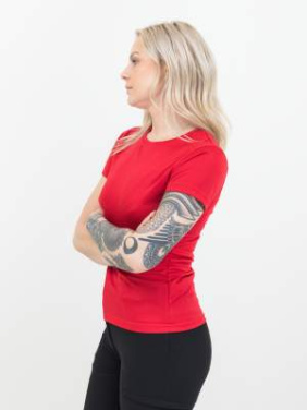 Run – T-shirt (dam), Röd – Printer RED (3)