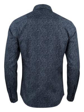IB37 Poplin Slim Fit – skjorta (herr), Marinblåblå blommig - J.Harvest & Frost (2)
