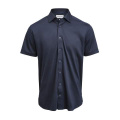 IB132 Interlock Knit S/S Regular Fit – skjorta (herr), Marinblå