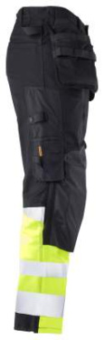 2134 Craftsman Core Stretch Hi-Vis – byxor, svart/gul – Jobman (4)