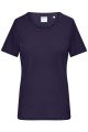 Dam-T-shirt 1:1 Rib OCS Standard, djup-lila