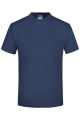 Medeltjock T-shirt med V-ringning, marin