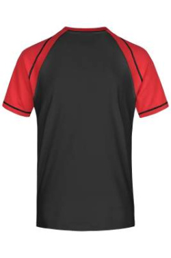 Herr Raglan-T, svart/röd – James & Nicholson (4)
