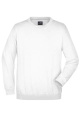 Kraftig sweatshirt med rund hals, vit