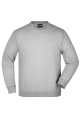 Kraftig sweatshirt för barn med rund hals, gråljung