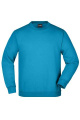 Kraftig sweatshirt för barn med rund hals, turkos