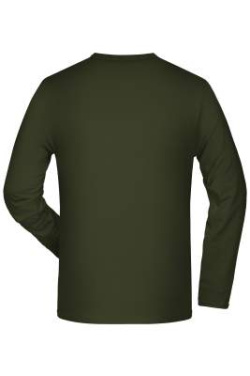 Elastic-T lång ärm, oliv – James & Nicholson (4)