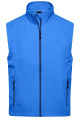 Herrväst nätfodrad softshell, azurblå