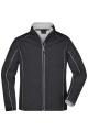 Herrjacka 2-i-1 med avtagbara ärmar, softshell, svart/silver