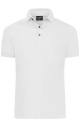 Herr-merceriserad polo, slim fit, vit