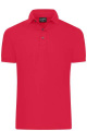 Herr-merceriserad polo, slim fit, ljusröd