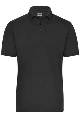 Stretch-Polo Work för män - SOLID - OCS Blended, svart – James & Nicholson (1)