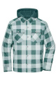 Arbetskläder Check Shirt Jacket, industri-grön/dimmigt-gråljung
