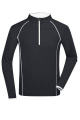 Långärmad t-shirt Sport herr, svart/vit