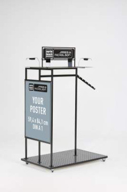 POS rack stål, stålgrå – James & Nicholson (3)