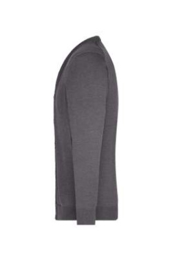 Stickad herrcardigan, antracit-melerad – James & Nicholson (2)