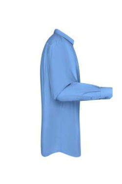 Herrskjorta Långärmad Poplin, aqua – James & Nicholson (3)