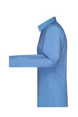 Damblus Långärmad Poplin, aqua – James & Nicholson (2)