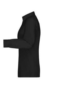 Damblus Långärmad Micro-Twill, svart – James & Nicholson (2)