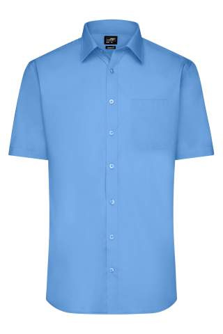 Herrskjorta Kortärmad Poplin, aqua – James & Nicholson (1)