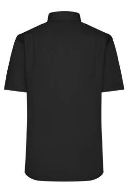 Herrskjorta Kortärmad Micro-Twill, svart – James & Nicholson (4)