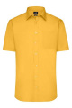 Herrskjorta Kortärmad Poplin, gul