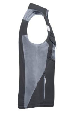 Craftsmen softshellväst – STRONG, svart/carbon – James & Nicholson (3)