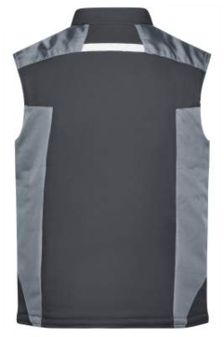 Craftsmen softshellväst – STRONG, svart/carbon – James & Nicholson (4)