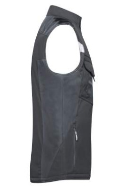 Craftsmen softshellväst – STRONG, svart/svart – James & Nicholson (3)