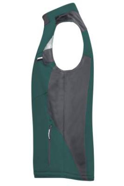 Craftsmen softshellväst – STRONG, mörkgrön/svart – James & Nicholson (2)