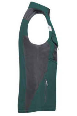 Craftsmen softshellväst – STRONG, mörkgrön/svart – James & Nicholson (3)