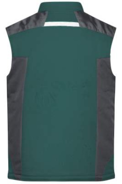 Craftsmen softshellväst – STRONG, mörkgrön/svart – James & Nicholson (4)