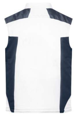 Craftsmen softshellväst – STRONG, vit/carbon – James & Nicholson (4)