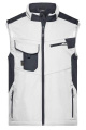 Workwear softshellväst – STRONG, vit/carbon