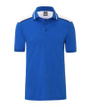 Workwear Herrpiké, royal/vit